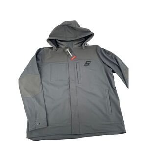 Snap-on Softshell Jacket Mens XL Gray Hooded Fleece Lined Workwear Coat New 2022